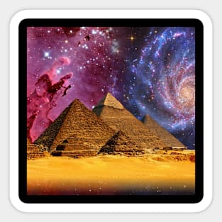 Pyramid and Galaxy Sticker